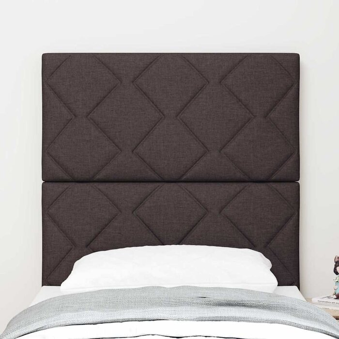 Vidaxl Stoff-Kopfteil Dunkelbraun 80cm - Geometrisches Design - bis zu 53% reduziert