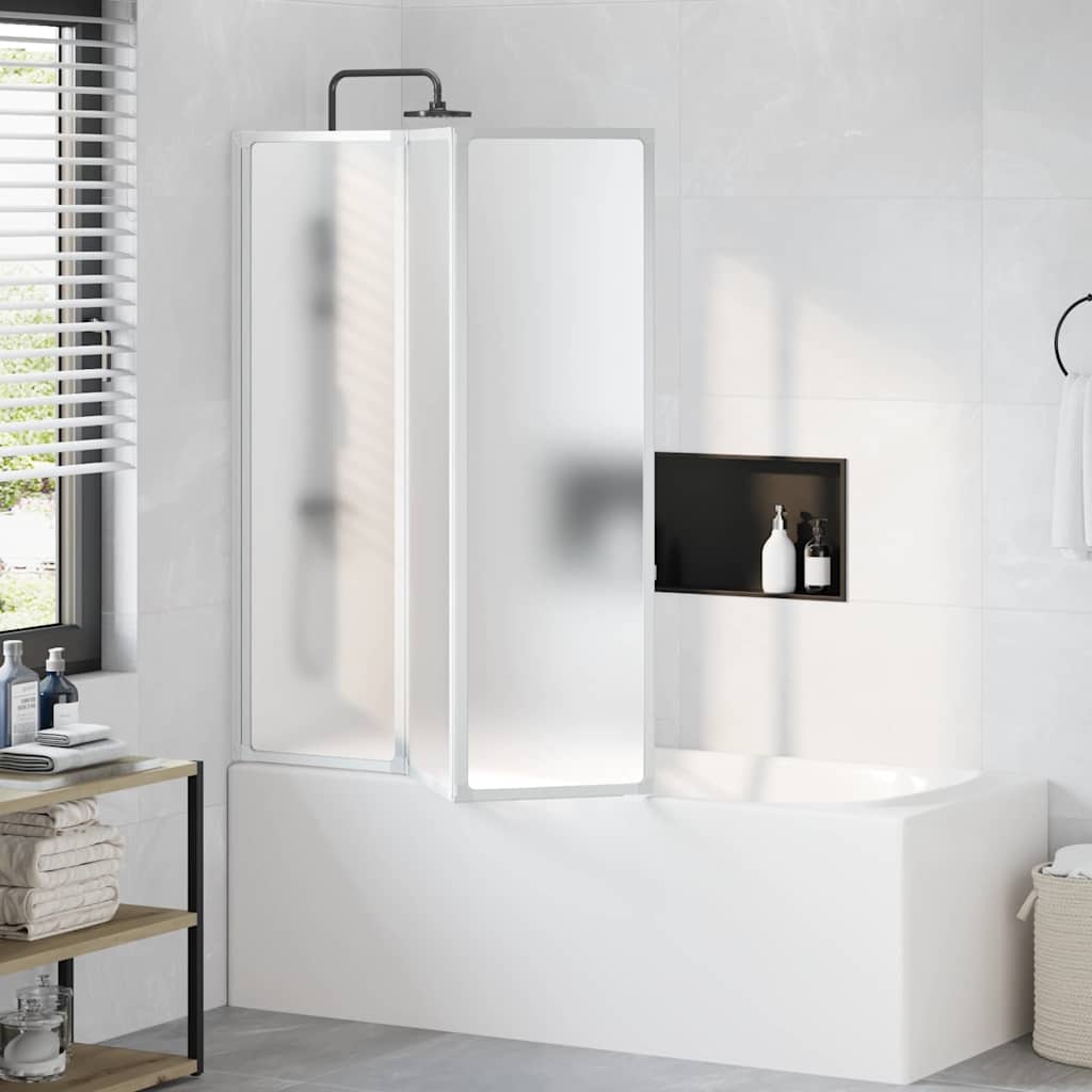 Vidaxl Badewannenfaltwand 132 x 140 cm - Matte Optik - Sparen Sie bis zu 41%