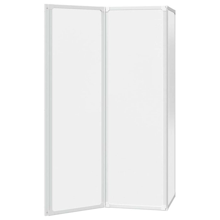 Vidaxl Badewannenfaltwand 132 x 140 cm - Matte Optik - Sparen Sie bis zu 41%