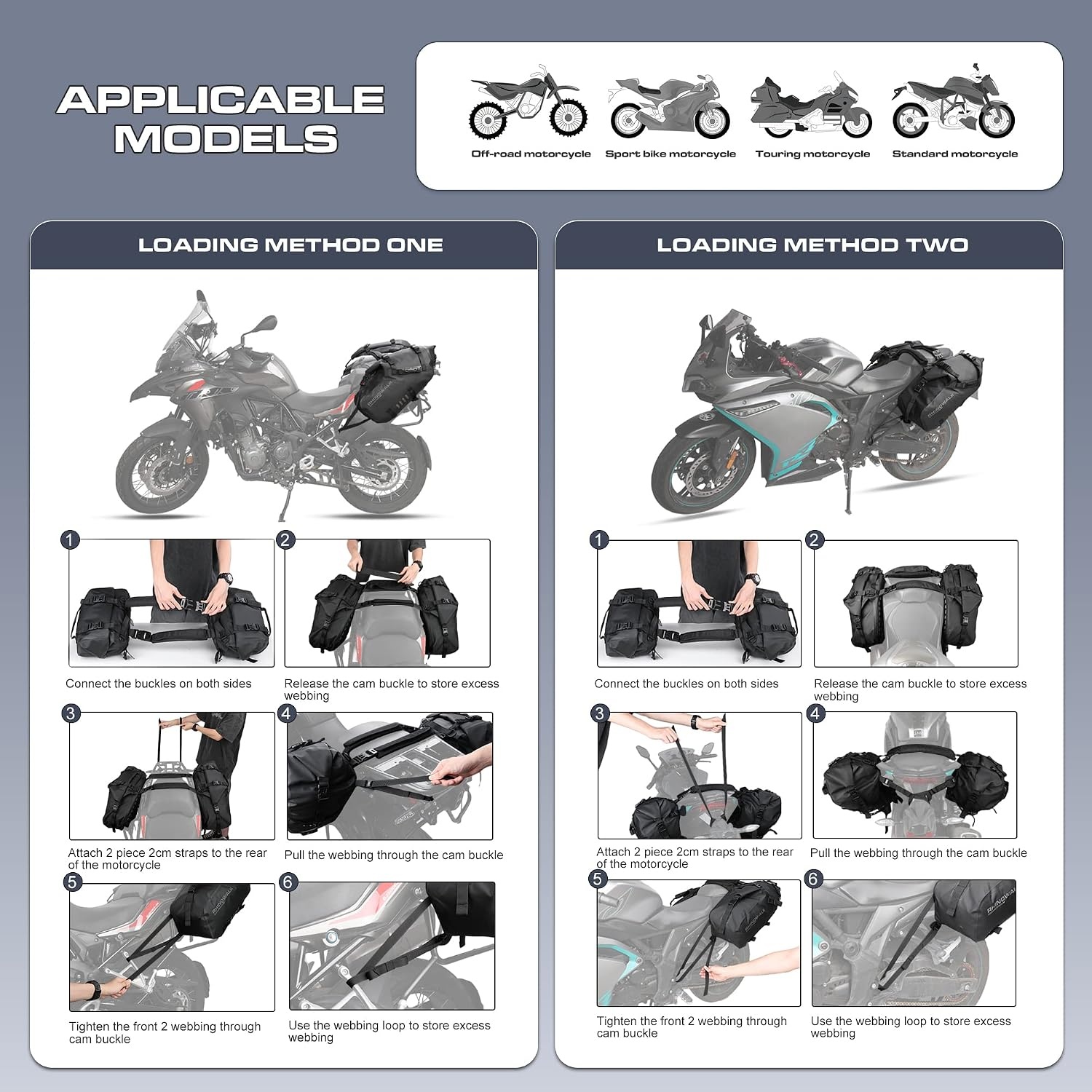 Motorrad-Seitentaschen Set 48L: Wasserdicht & Robust - bis zu 35% Rabatt