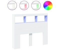 Vidaxl Kopfteilschrank mit LED-Beleuchtung Weiß 120cm - bis zu 66% sparen