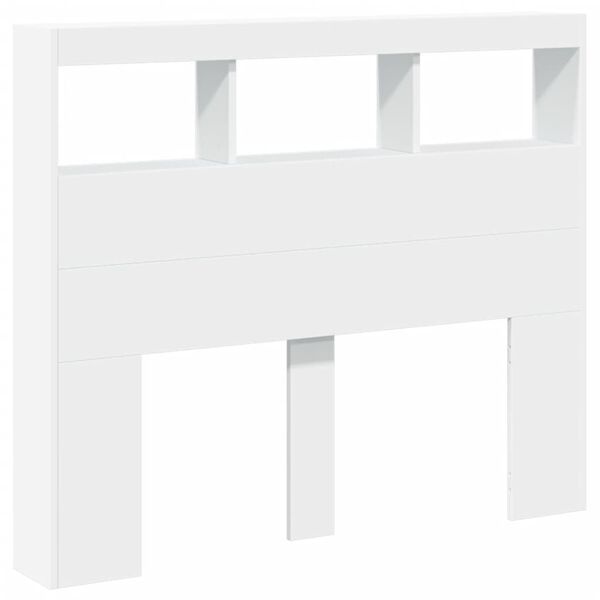 Vidaxl Kopfteilschrank mit LED-Beleuchtung Weiß 120cm - bis zu 66% sparen