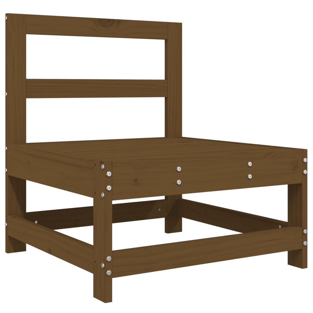 Vidaxl 2er Set Garten-Mittelsofa Kiefer Massivholz - honigbraun - bis zu 46% Rabatt
