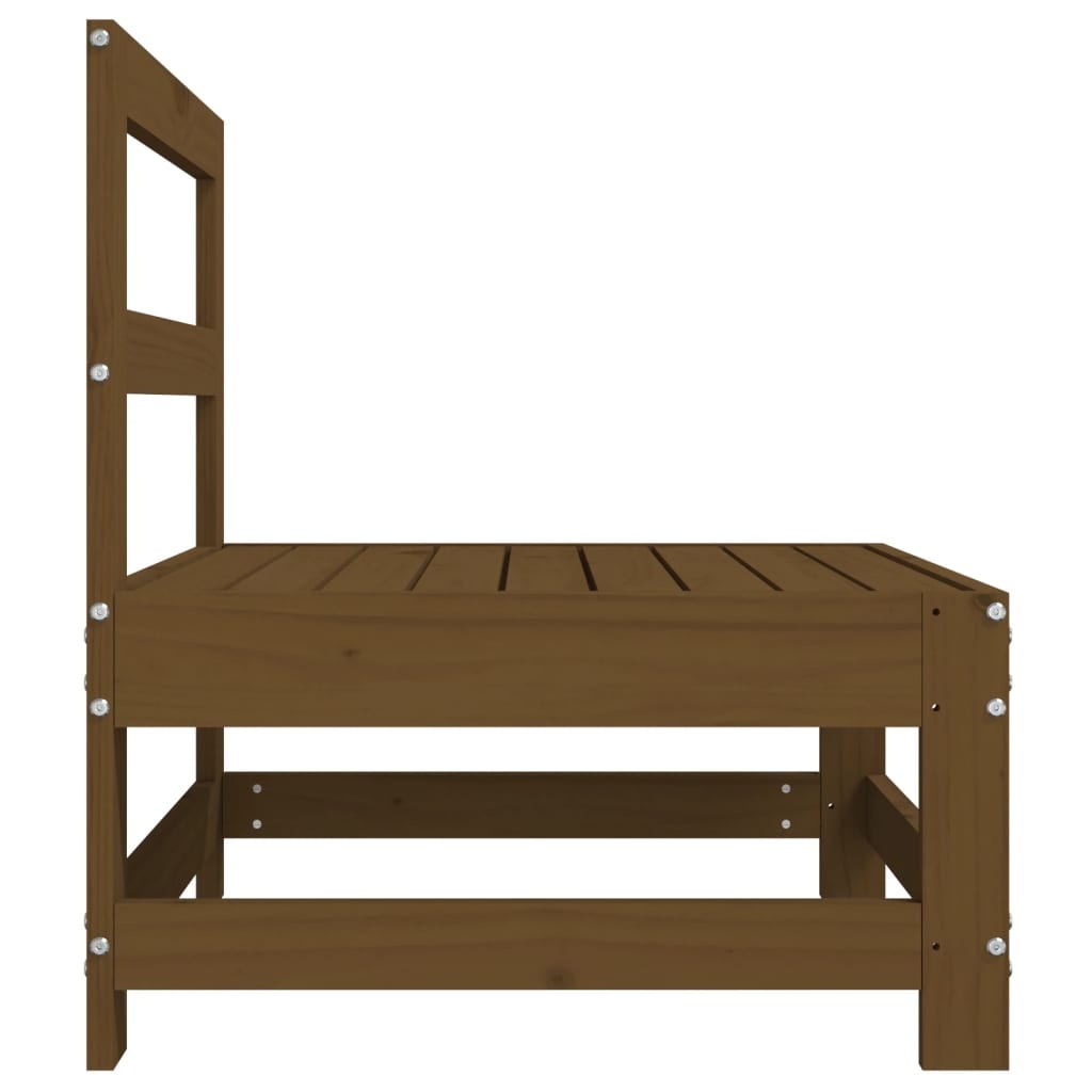 Vidaxl 2er Set Garten-Mittelsofa Kiefer Massivholz - honigbraun - bis zu 46% Rabatt