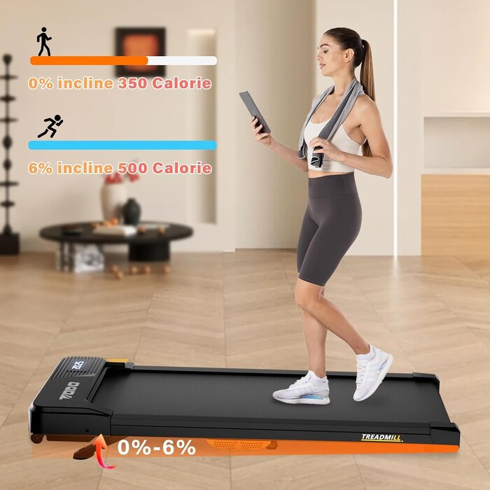 Walking Pad mit Steigung bis 6% - Effizientes Heim-Laufband - Bis zu 34% Rabatt