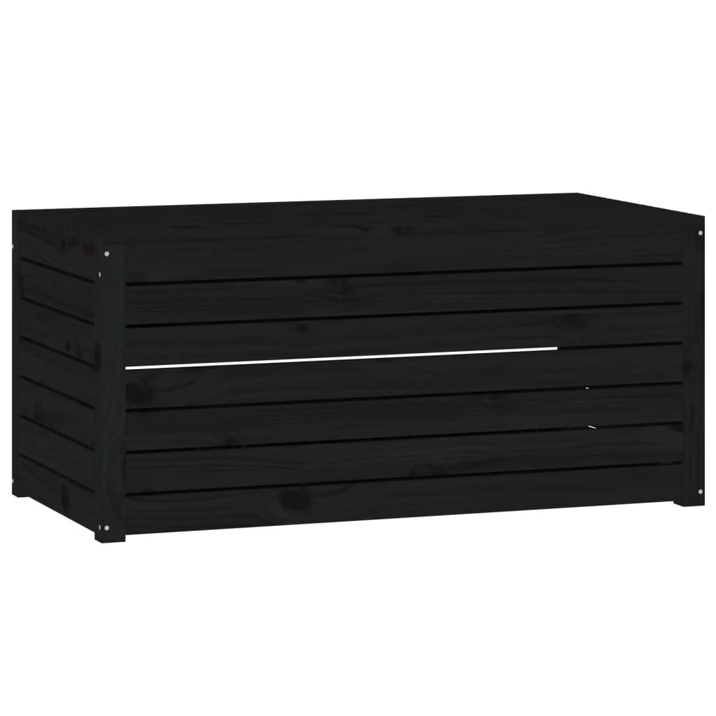 Vidaxl Gartenbox aus massivem Kiefernholz, 101x50,5cm - Schwarz - bis zu 34% sparen