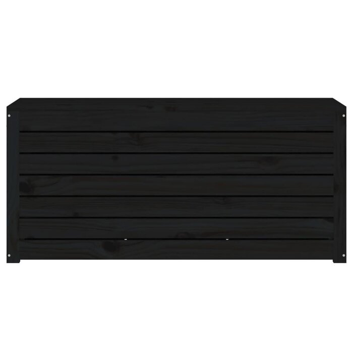 Vidaxl Gartenbox aus massivem Kiefernholz, 101x50,5cm - Schwarz - bis zu 34% sparen