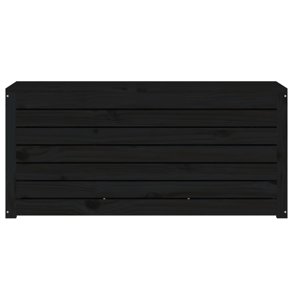 Vidaxl Gartenbox aus massivem Kiefernholz, 101x50,5cm - Schwarz - bis zu 34% sparen