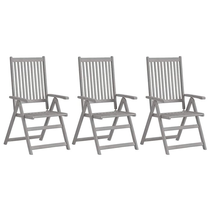 Vidaxl 3er-Set verstellbare Gartenstühle aus Akazienholz - bis zu 35% Rabatt