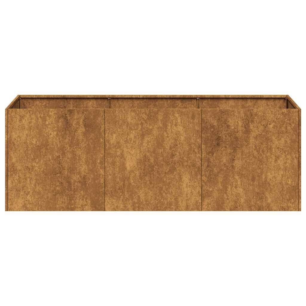 Vidaxl Cortenstahl Pflanzkübel 120x40x40 cm - Wetterfest & Robust - bis zu 33% Rabatt