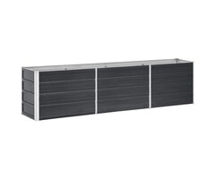 Vidaxl Hochbeet aus verzinktem Stahl 240x40x45 cm Anthrazit - bis zu 34% sparen