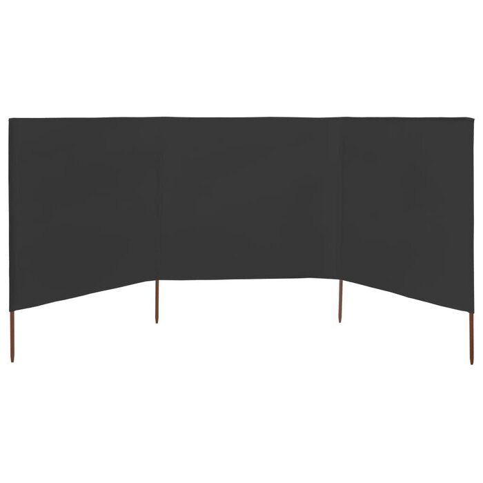 Vidaxl 3-teiliger Windschutz 400x160 cm Anthrazit - Bis zu 34% sparen