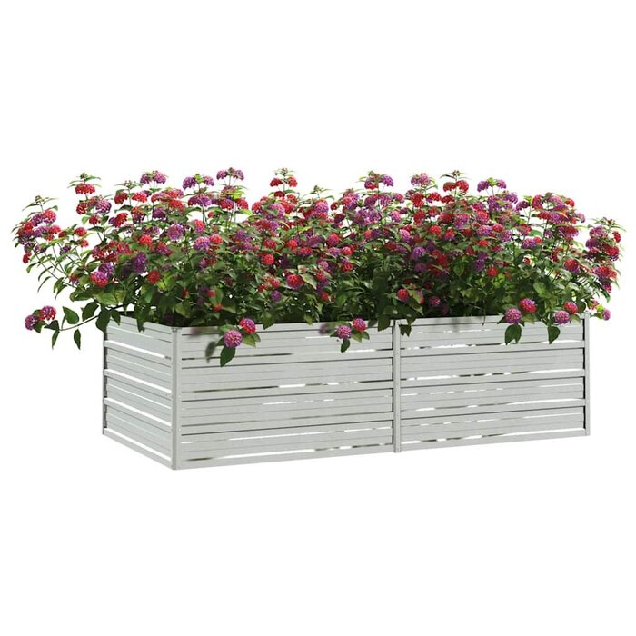Vidaxl Hochbeet 160x80x45 cm aus Stahl - Silber - Outlet bis zu 28% Rabatt