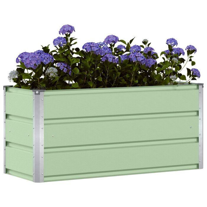 Vidaxl Moderner Pflanzkasten aus Stahl, Grün, 100x40x45 cm - bis zu 32% reduziert