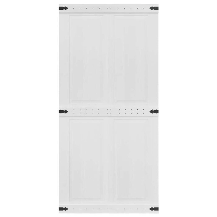Vidaxl Rustikale Schiebetür Kiefer massiv 100x210 cm Weiß - Sparen Sie bis zu 35%