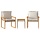 3-tlg. Bistro-Set Poly-Rattan & Akazienholz - Beige - bis zu 30% Rabatt