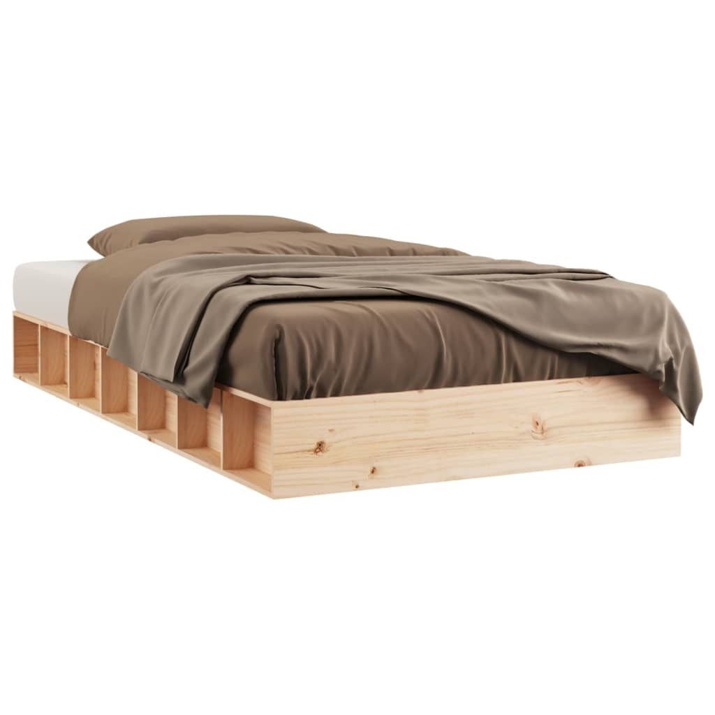 Vidaxl Massives Kiefernholz Bettgestell 90x200 cm - Outlet bis zu 34% reduziert