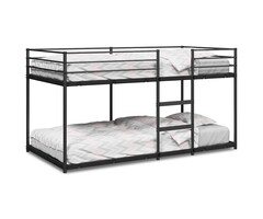 Vidaxl Robustes Etagenbett aus Stahl 90x200 cm - Schwarz - bis zu 35% Rabatt