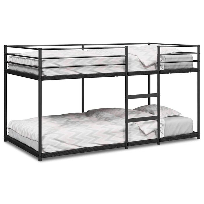 Vidaxl Robustes Etagenbett aus Stahl 90x200 cm - Schwarz - bis zu 35% Rabatt