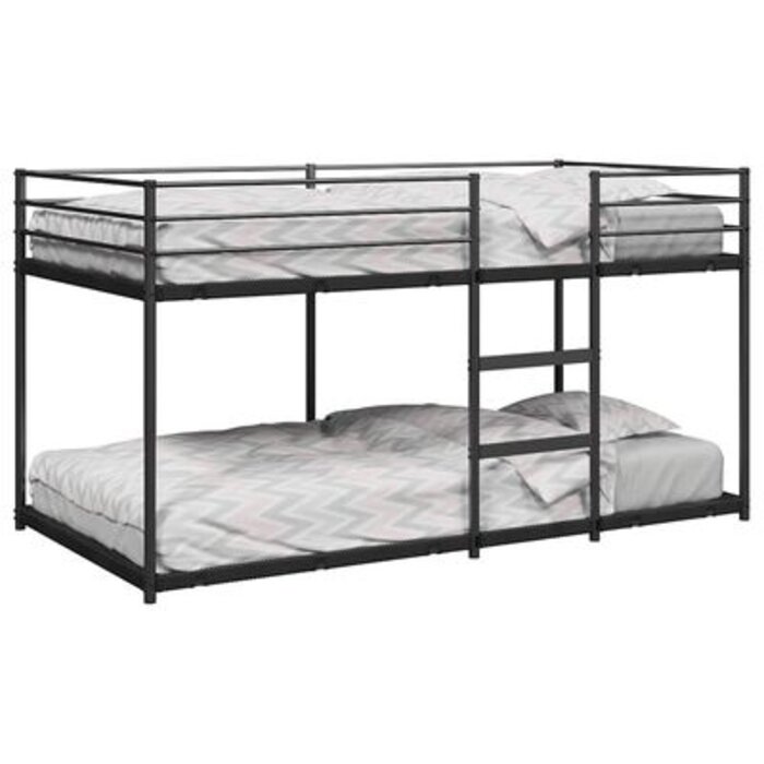 Vidaxl Robustes Etagenbett aus Stahl 90x200 cm - Schwarz - bis zu 35% Rabatt