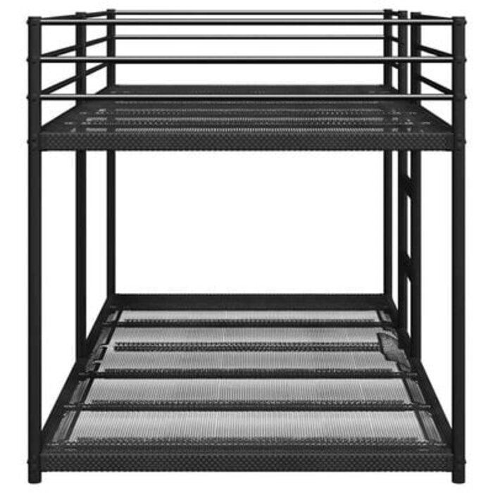 Vidaxl Robustes Etagenbett aus Stahl 90x200 cm - Schwarz - bis zu 35% Rabatt