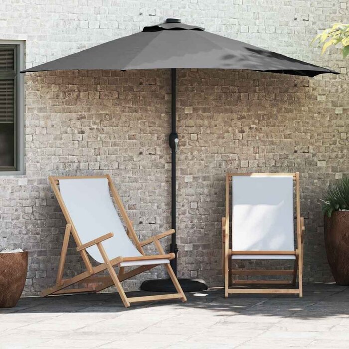 Vidaxl Rechteckiger Gartenschirm mit LED, Anthrazit, 294x150cm - bis zu 29% Rabatt