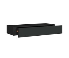 Vidaxl Wandregal mit Schublade 60x23,5cm Schwarz - bis zu 33% Rabatt