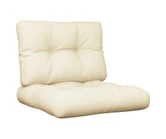 Vidaxl Palettenkissen 2er Set in Creme - 60x60/40 cm - Outlet mit bis zu 28% Rabatt