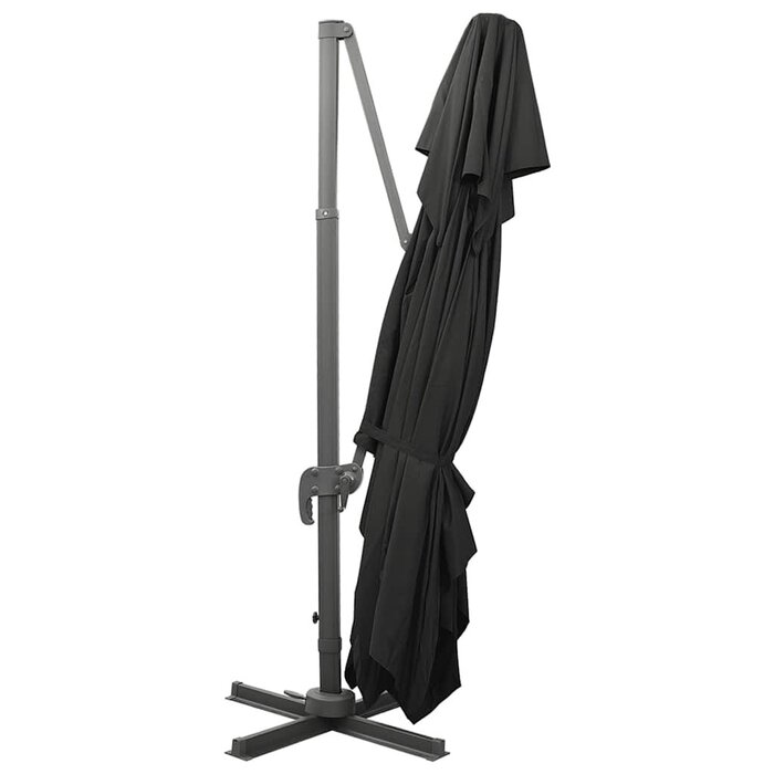 Vidaxl Luxus-Freischwinger-Sonnenschirm 400x300 cm, Schwarz - bis zu 35% Rabatt