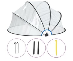 Vidaxl Runde Poolüberdachung 315x158cm - UV-Schutz - Outlet bis zu 35% Rabatt