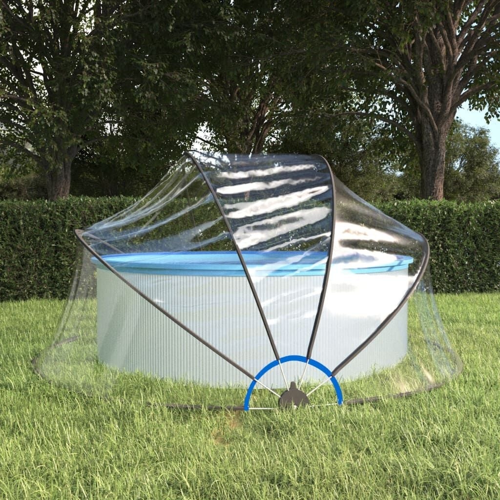 Vidaxl Runde Poolüberdachung 315x158cm - UV-Schutz - Outlet bis zu 35% Rabatt