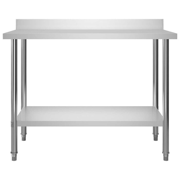 Vidaxl Profi Edelstahl Arbeitstisch 120x60cm mit Aufkantung - bis zu 35% Rabatt