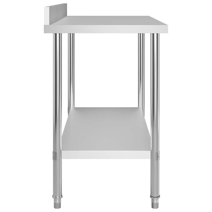 Vidaxl Profi Edelstahl Arbeitstisch 120x60cm mit Aufkantung - bis zu 35% Rabatt
