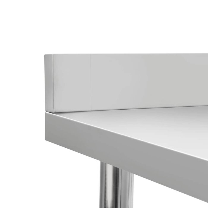 Vidaxl Profi Edelstahl Arbeitstisch 120x60cm mit Aufkantung - bis zu 35% Rabatt