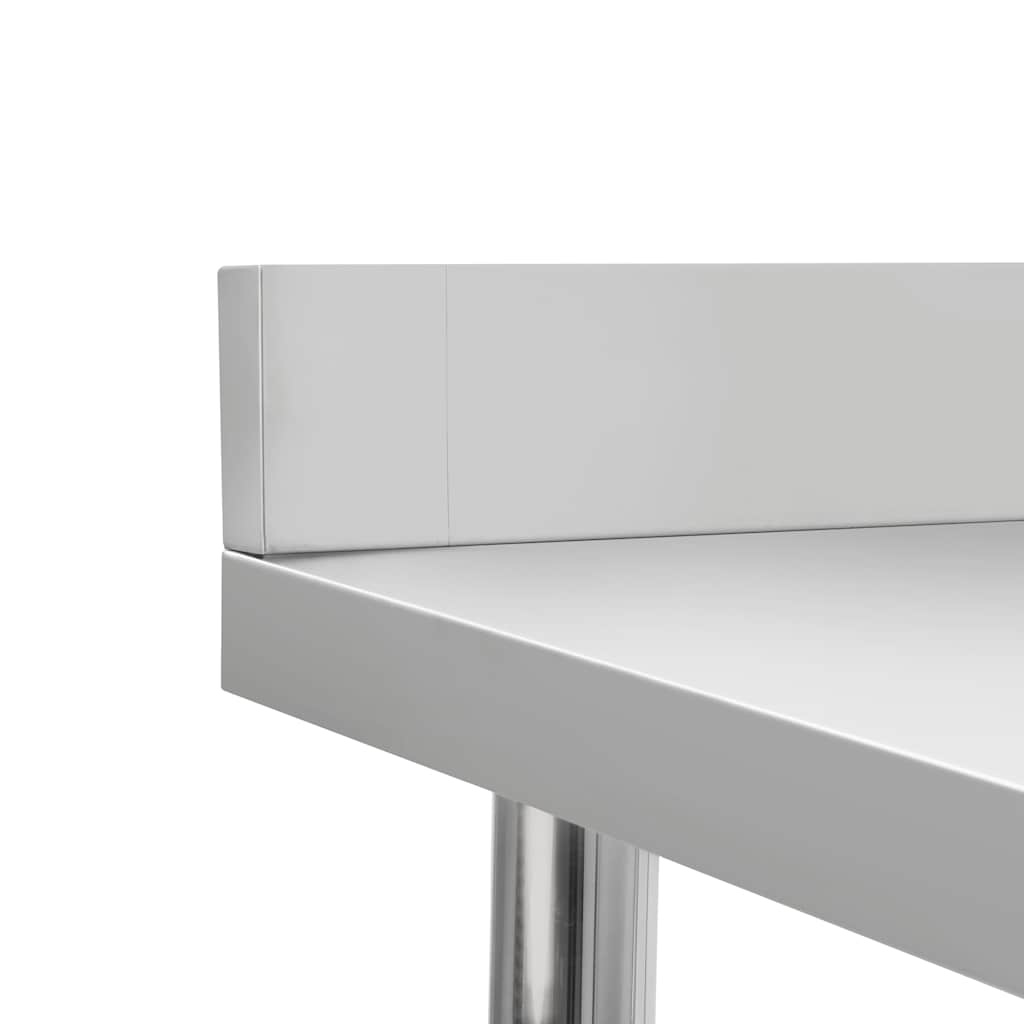Vidaxl Profi Edelstahl Arbeitstisch 120x60cm mit Aufkantung - bis zu 35% Rabatt