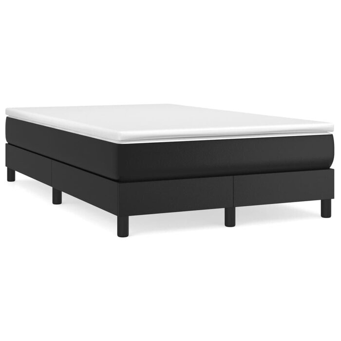 Vidaxl Stilvolles Kunstleder-Bett 120x200 cm in Schwarz - Jetzt bis zu 34% günstiger