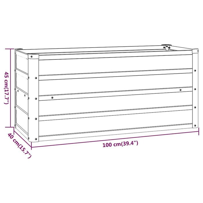 Vidaxl Hochbeet aus Cortenstahl 100x40x45 cm - Jetzt bis zu 28% Rabatt sichern
