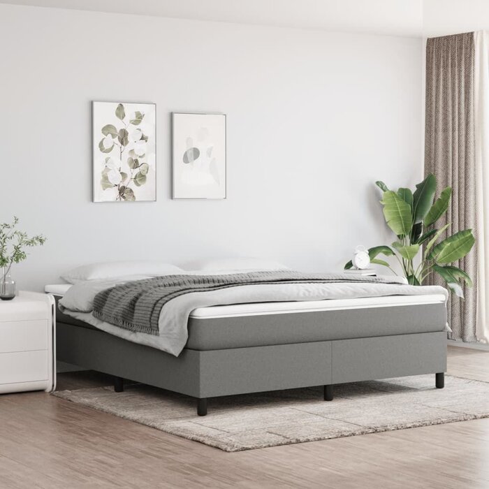 Vidaxl Stilvolles Bettgestell 180x200 cm - Dunkelgrau - bis zu 35% Rabatt