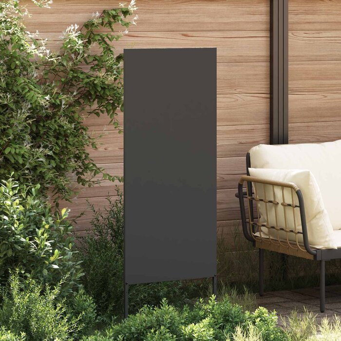 Vidaxl Design-Sichtschutz aus Stahl 50x140 cm, Schwarz - bis zu 34% sparen