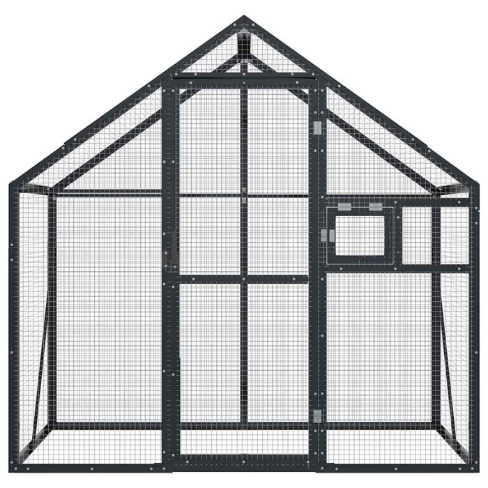 Vidaxl Große Voliere 179x100x185 cm aus Aluminium - Anthrazit - bis zu 30% Rabatt