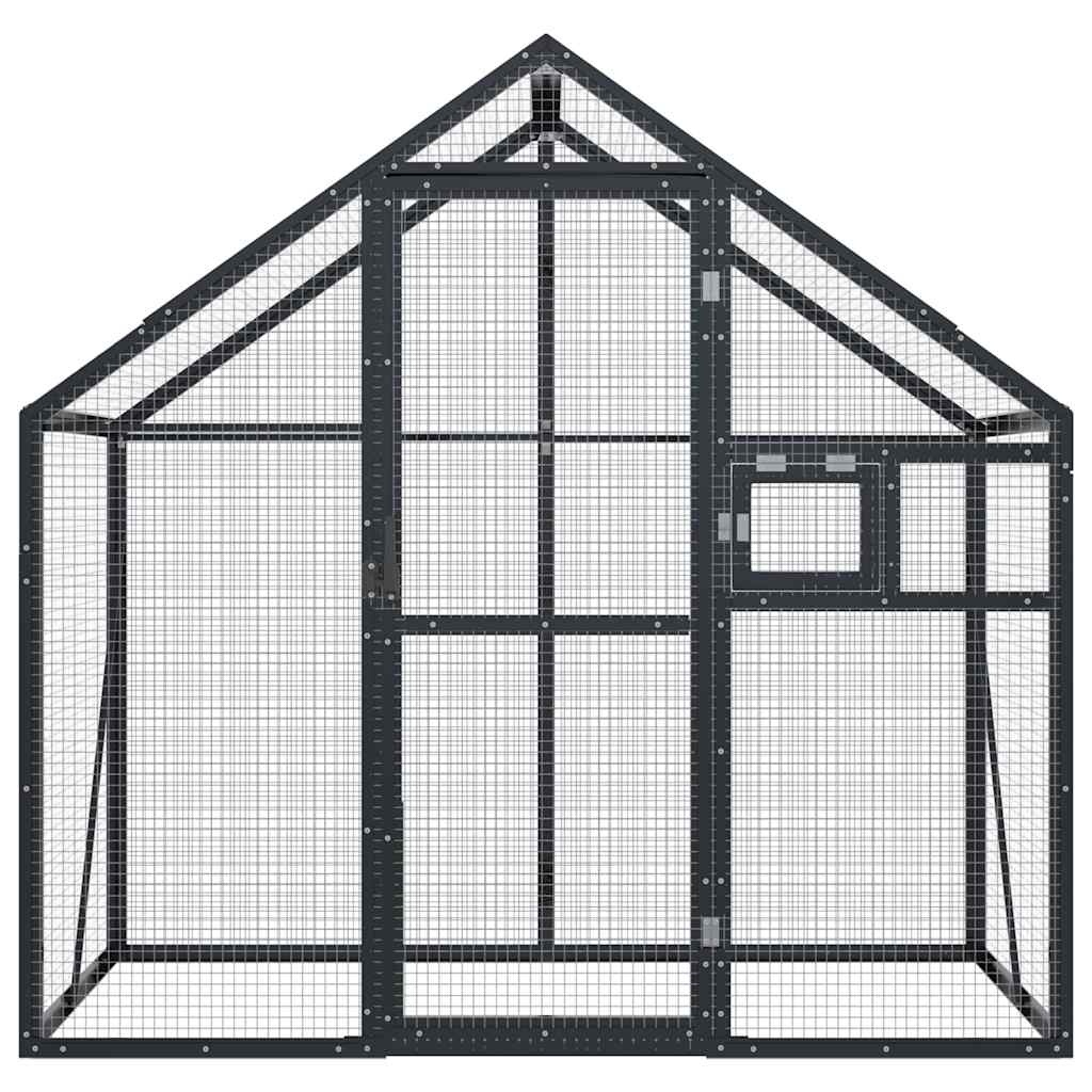 Vidaxl Große Voliere 179x100x185 cm aus Aluminium - Anthrazit - bis zu 30% Rabatt