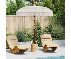 Vidaxl Makramee-Sonnenschirm Creme 190x260 cm - Bohemian Design - bis zu 36% Rabatt