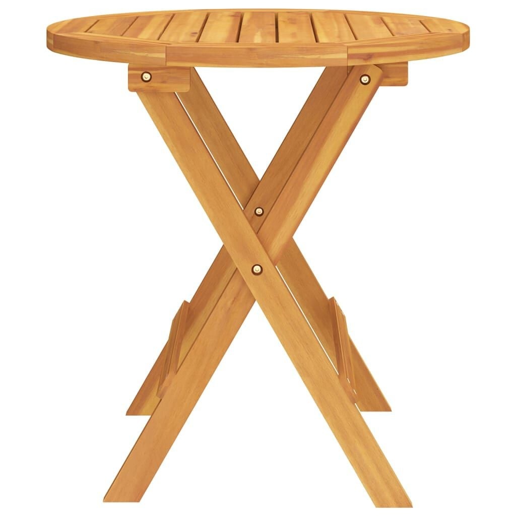 Vidaxl Runder Bistrotisch aus massivem Akazienholz - Ø46x47 cm - bis zu 28% sparen