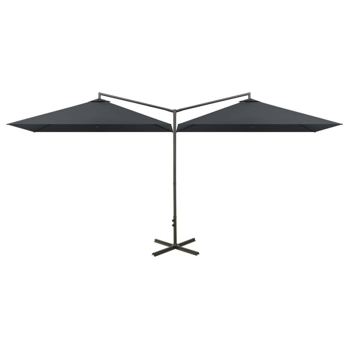 Vidaxl Doppel-Garten-Sonnenschirm 600x300 cm, Anthrazit - bis zu 30% sparen