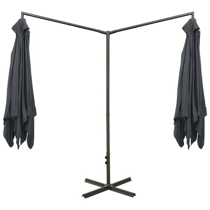 Vidaxl Doppel-Garten-Sonnenschirm 600x300 cm, Anthrazit - bis zu 30% sparen