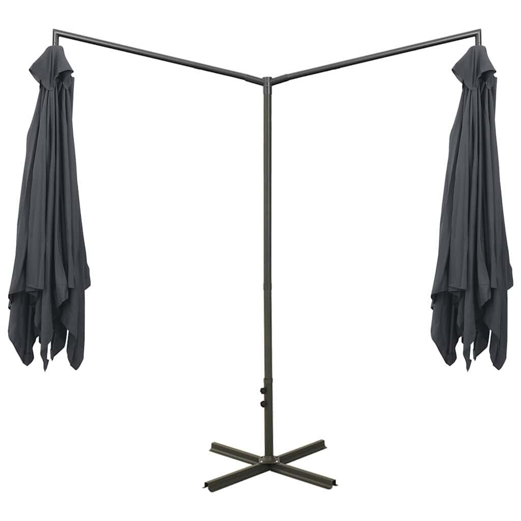 Vidaxl Doppel-Garten-Sonnenschirm 600x300 cm, Anthrazit - bis zu 30% sparen