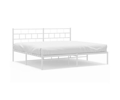 Vidaxl Weißes Metallbett 180x200 cm - Zeitloses Design - Jetzt bis zu 35% sparen