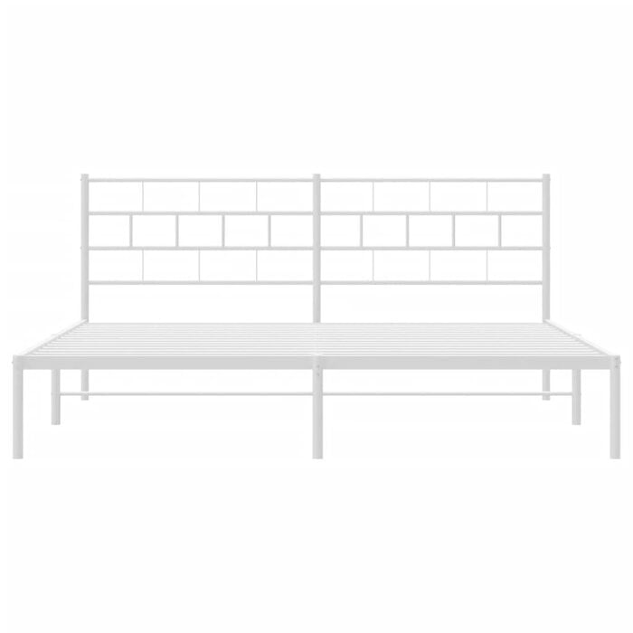 Vidaxl Weißes Metallbett 180x200 cm - Zeitloses Design - Jetzt bis zu 35% sparen