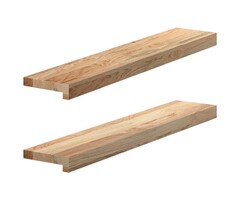 Vidaxl 2x Massive Eichenholz Fensterbänke, unbehandelt, 80x15x2 cm - bis zu 33% Rabatt