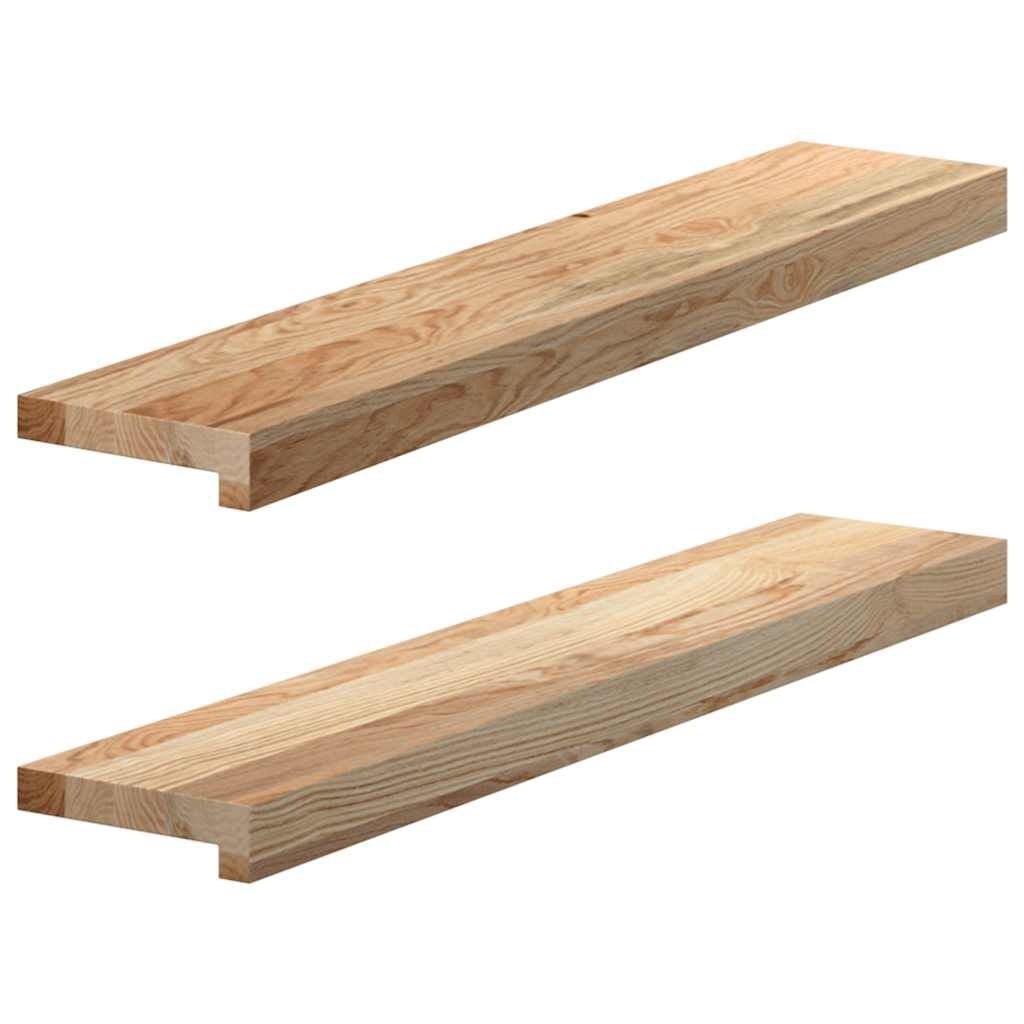Vidaxl 2x Massive Eichenholz Fensterbänke, unbehandelt, 80x15x2 cm - bis zu 33% Rabatt